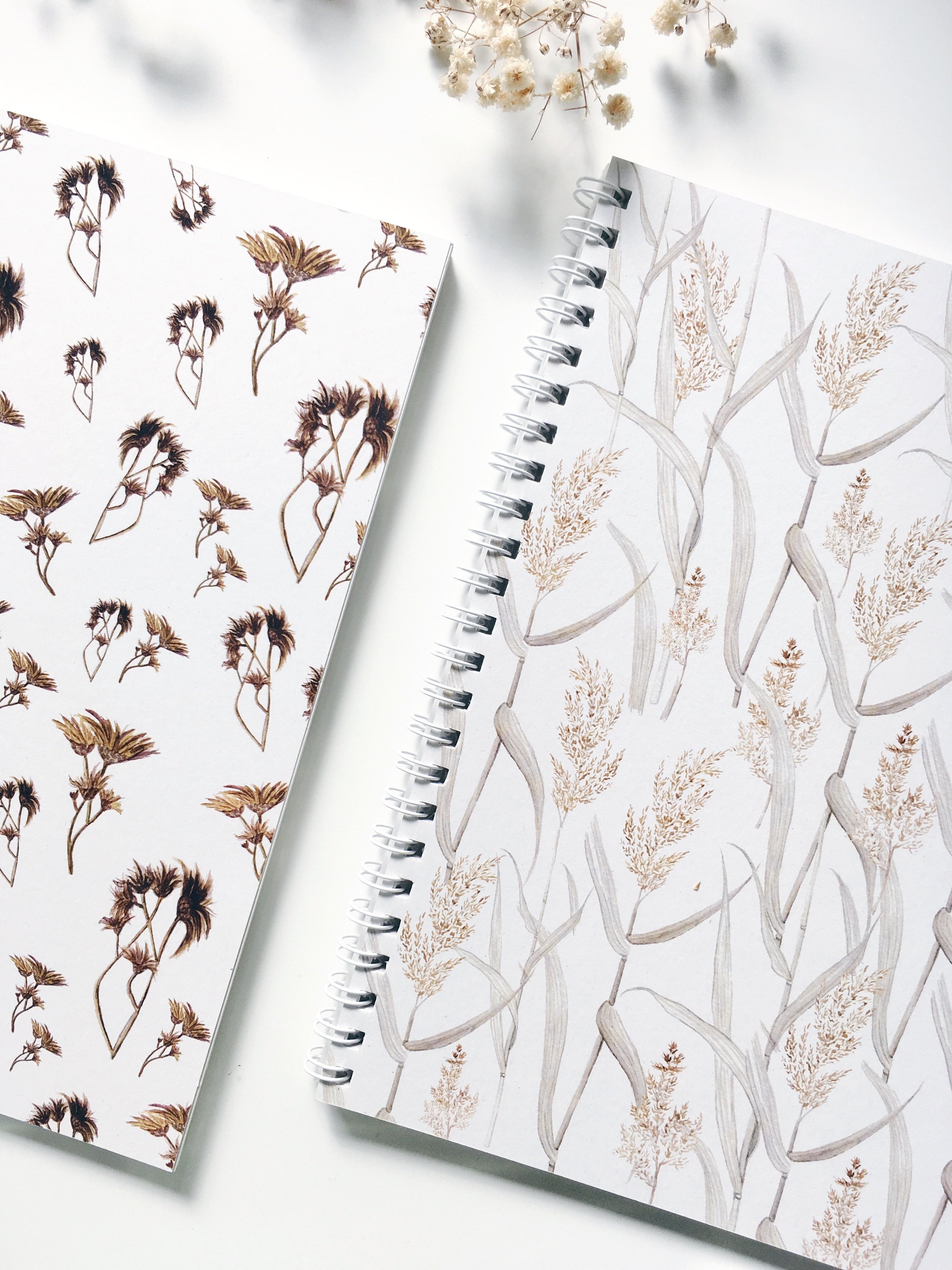 Botanical spiral notebook - 100% recycled