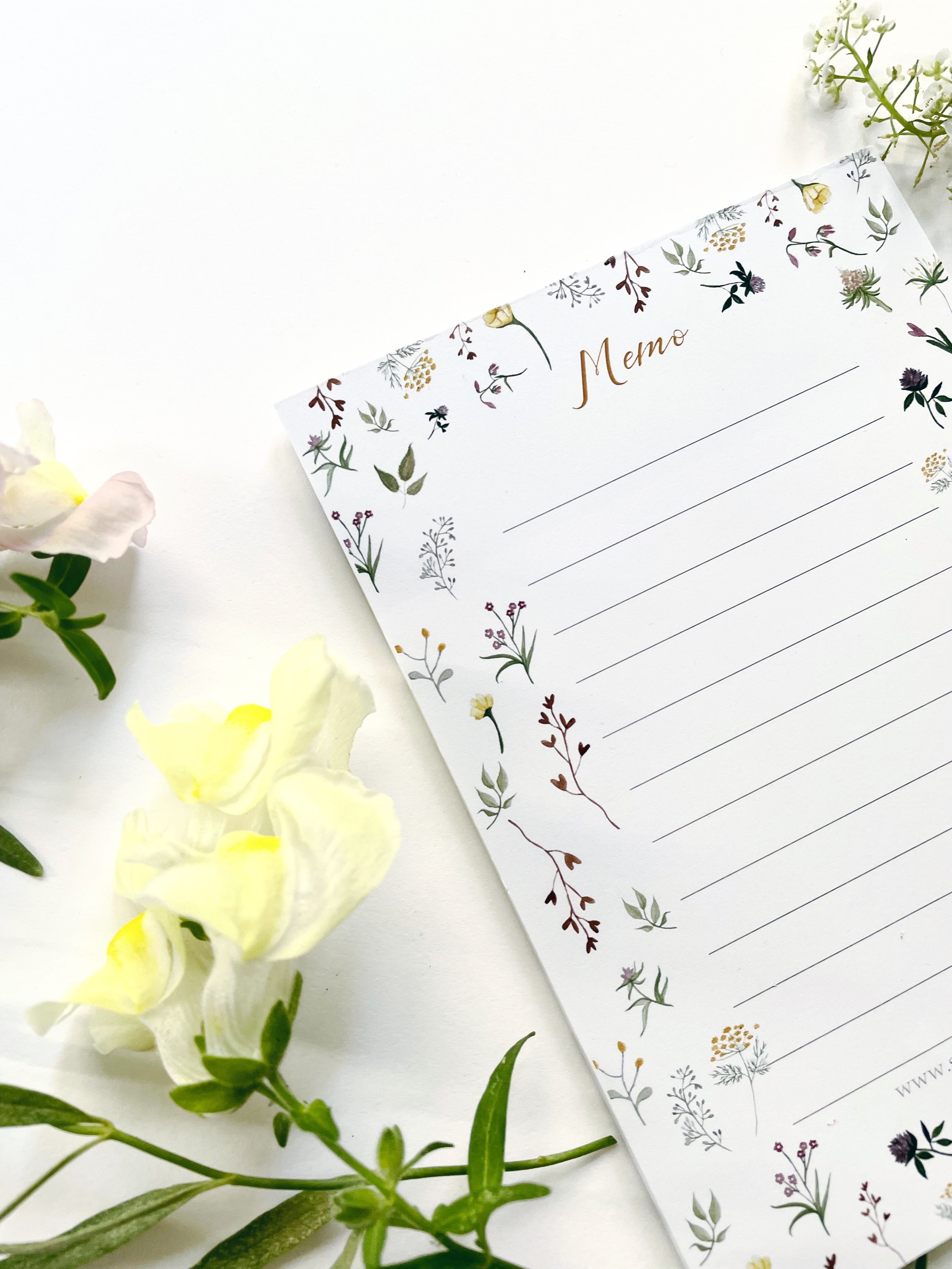Wildflower notepad