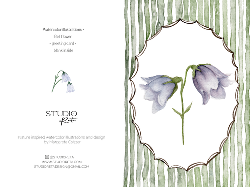 Blue Bell - Vintage inspired greeting card