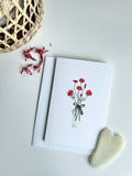 Cosmos in a vase - greeting card