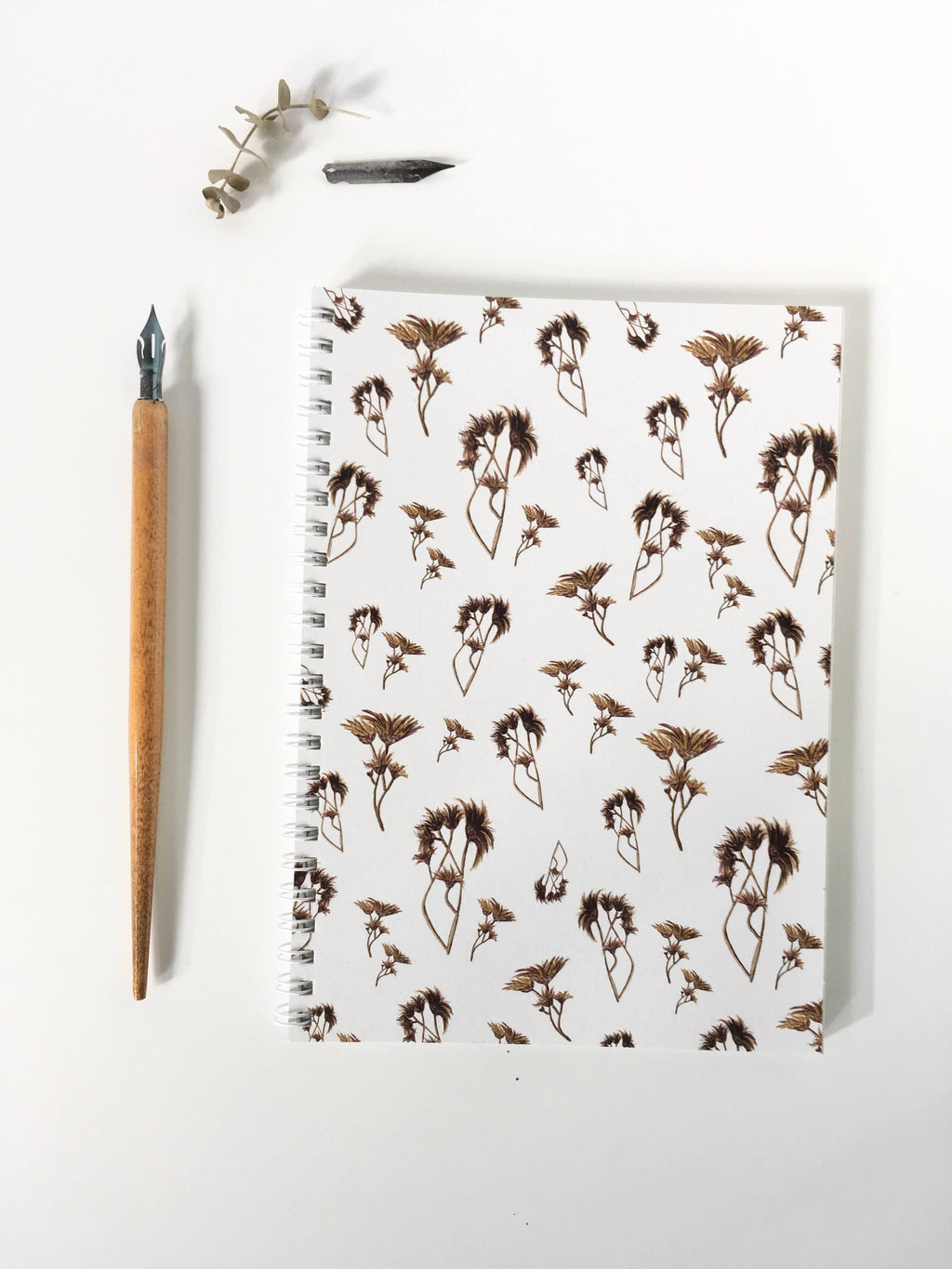 Botanical spiral notebook - 100% recycled