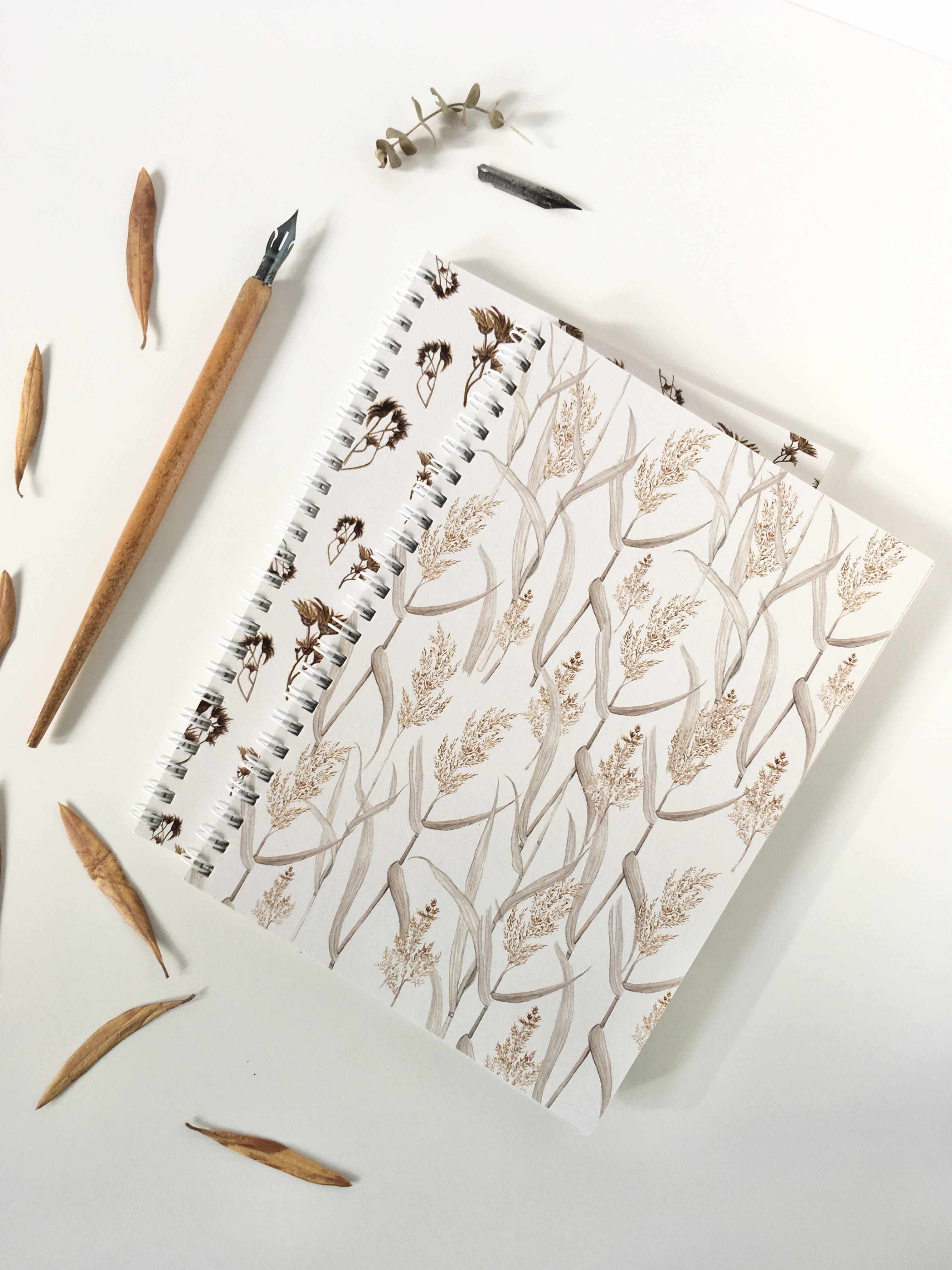 Botanical spiral notebook - 100% recycled