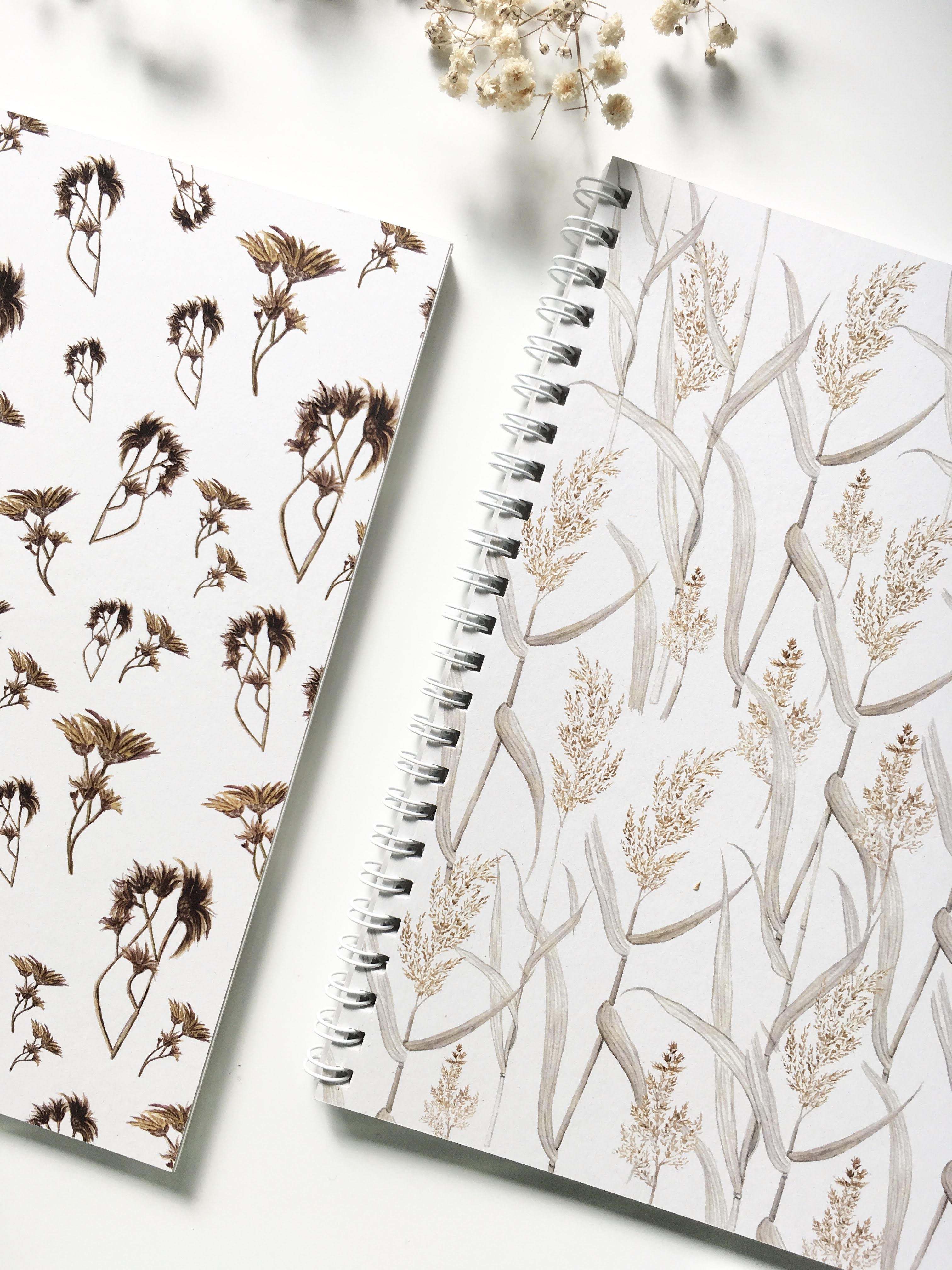 Botanical spiral notebook - 100% recycled