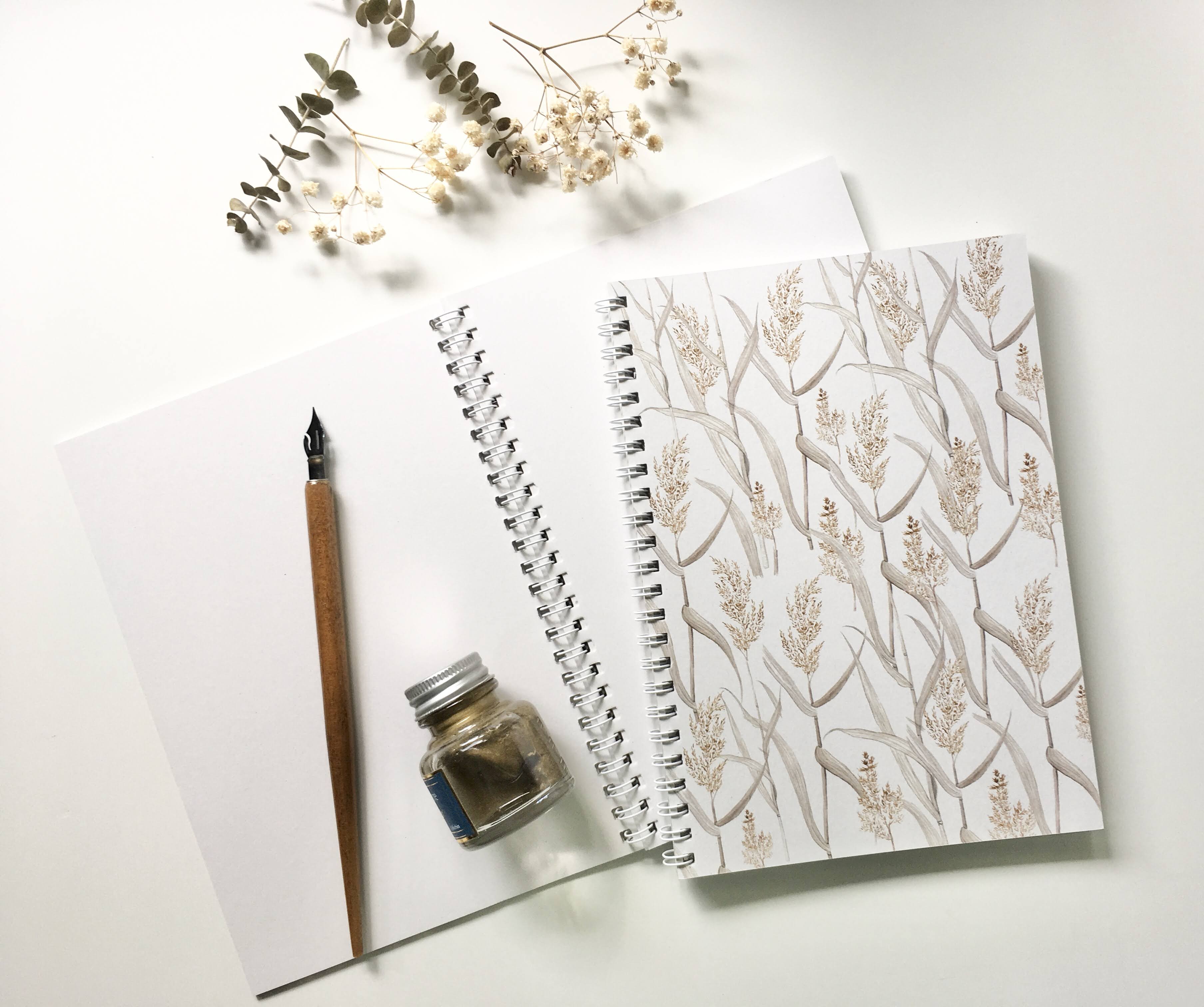 Botanical spiral notebook - 100% recycled