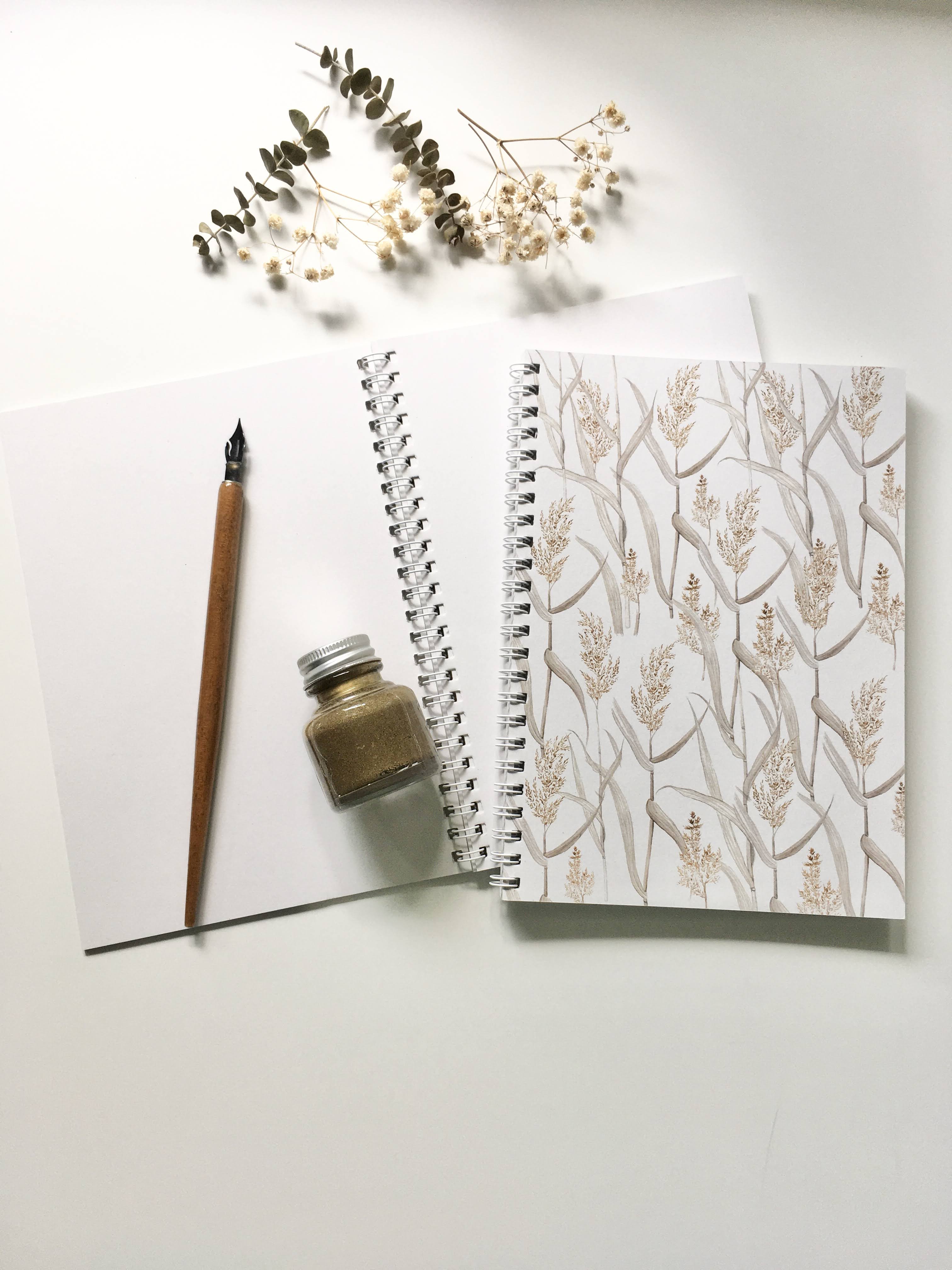Botanical spiral notebook - 100% recycled