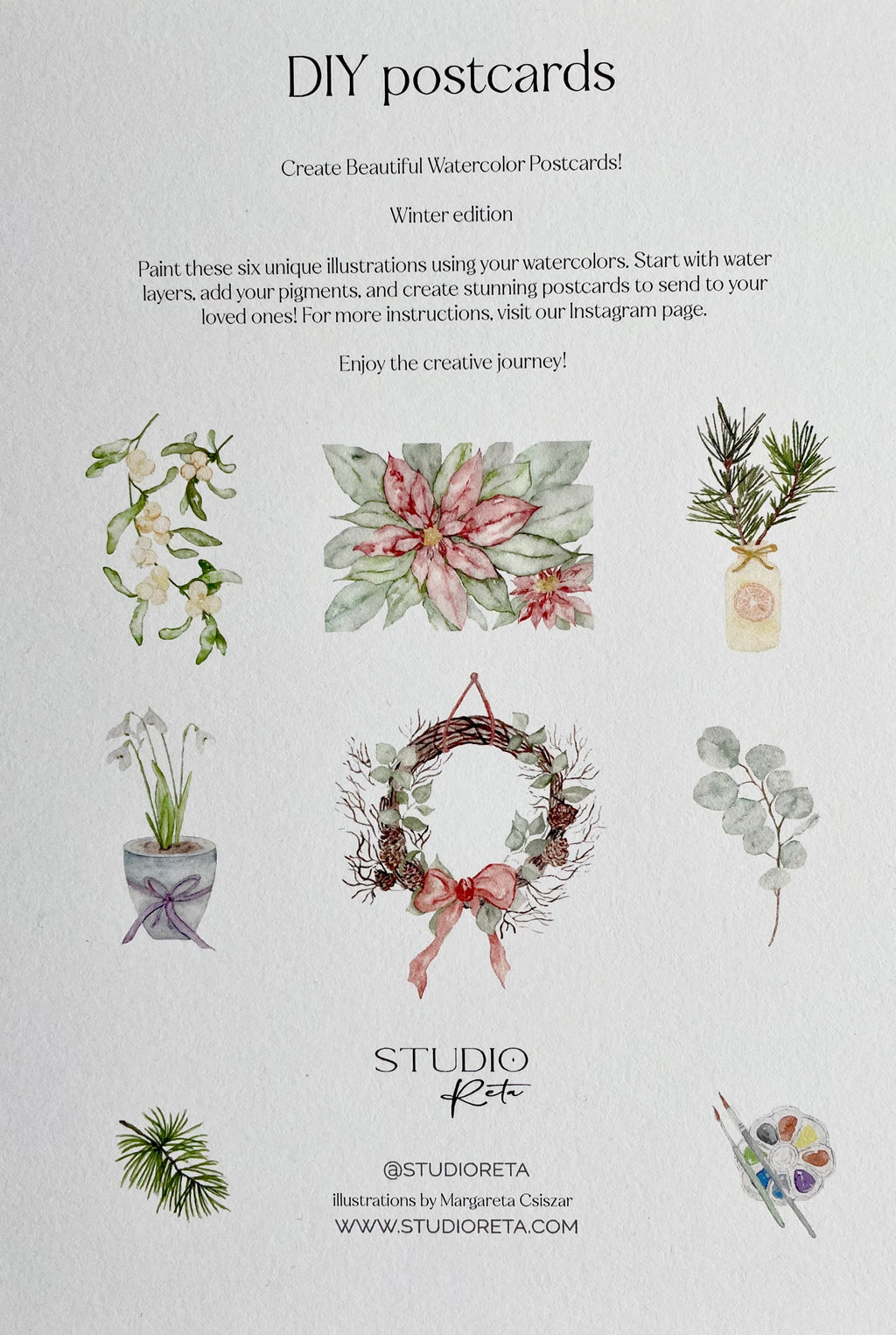 DIY Postcard set - the Winter edition