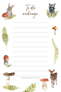 To Do: Recharge - Forest Scene Notepad