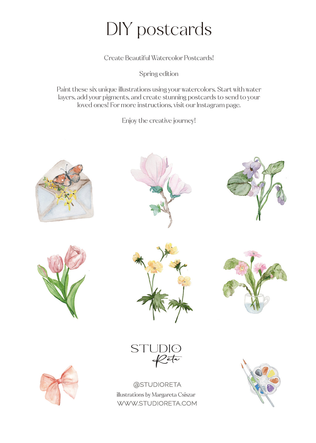 DIY Postcard set - the Spring edition