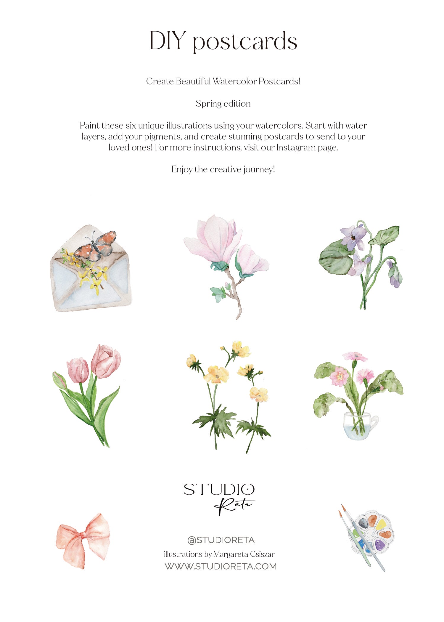 DIY Postcard set - the Spring edition
