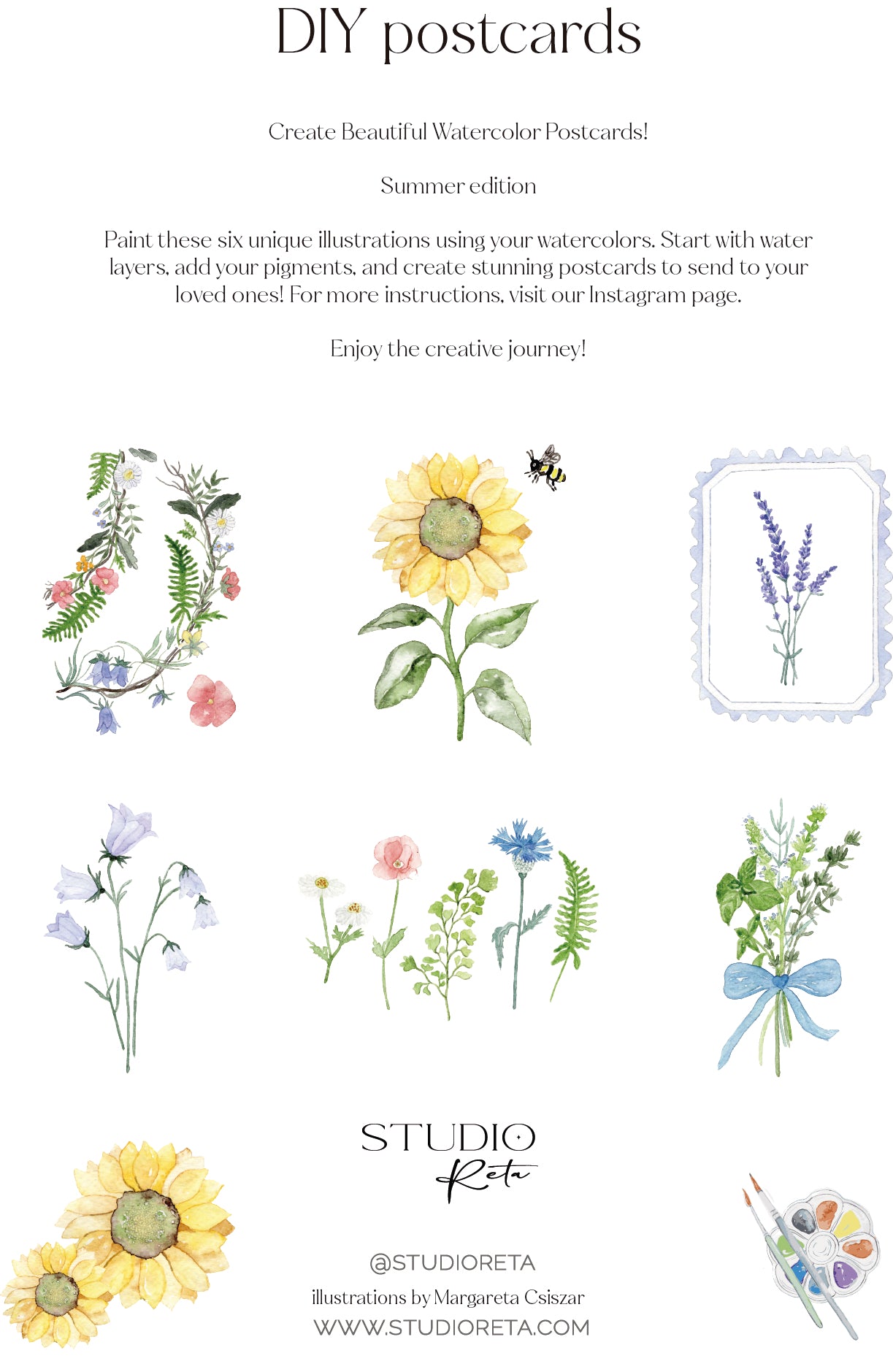 DIY Postcard set - the Summer edition