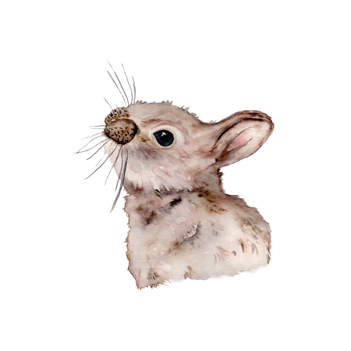 Baby Bunny – Woodland Mini Art Print (4×4")