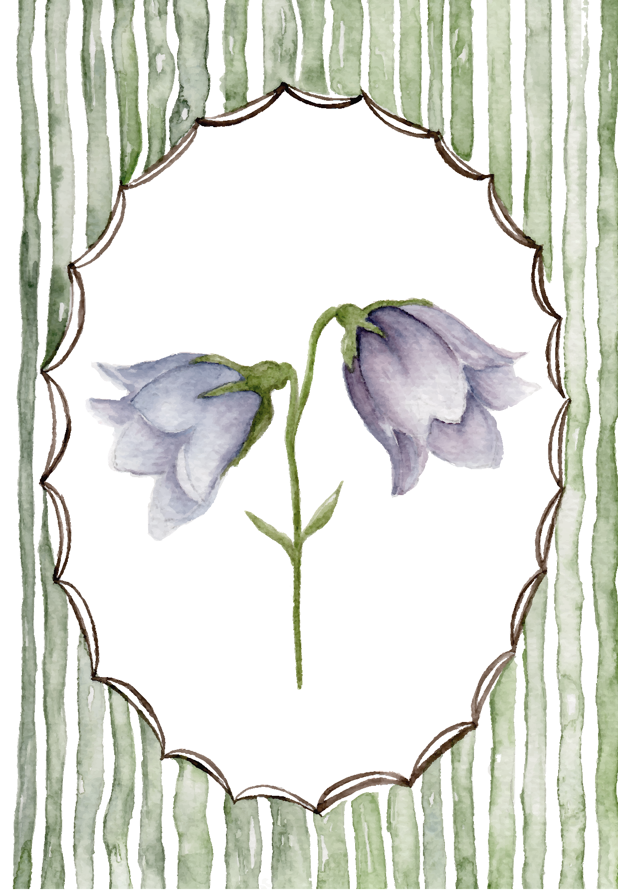 Blue Bell - Vintage inspired greeting card