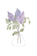 Bouquet of Lilac - Vintage inspired greeting card