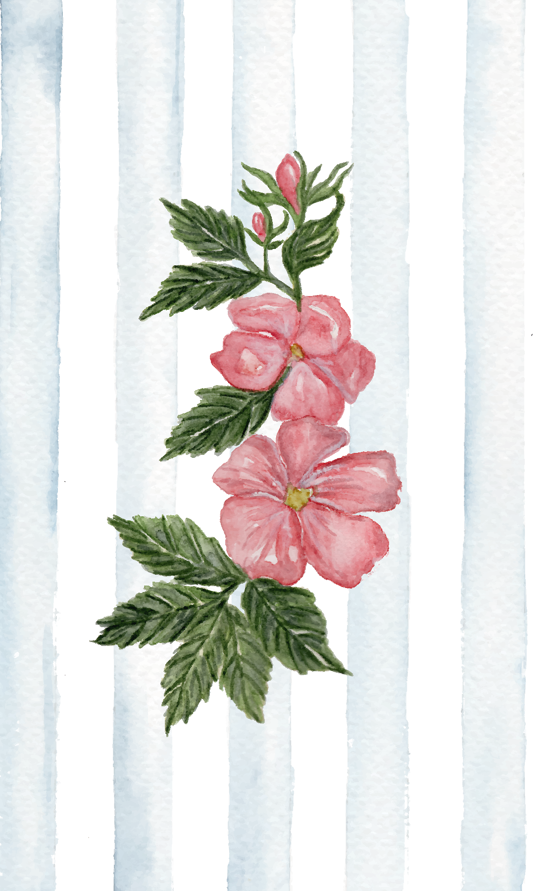 Wild roses - Vintage inspired greeting card