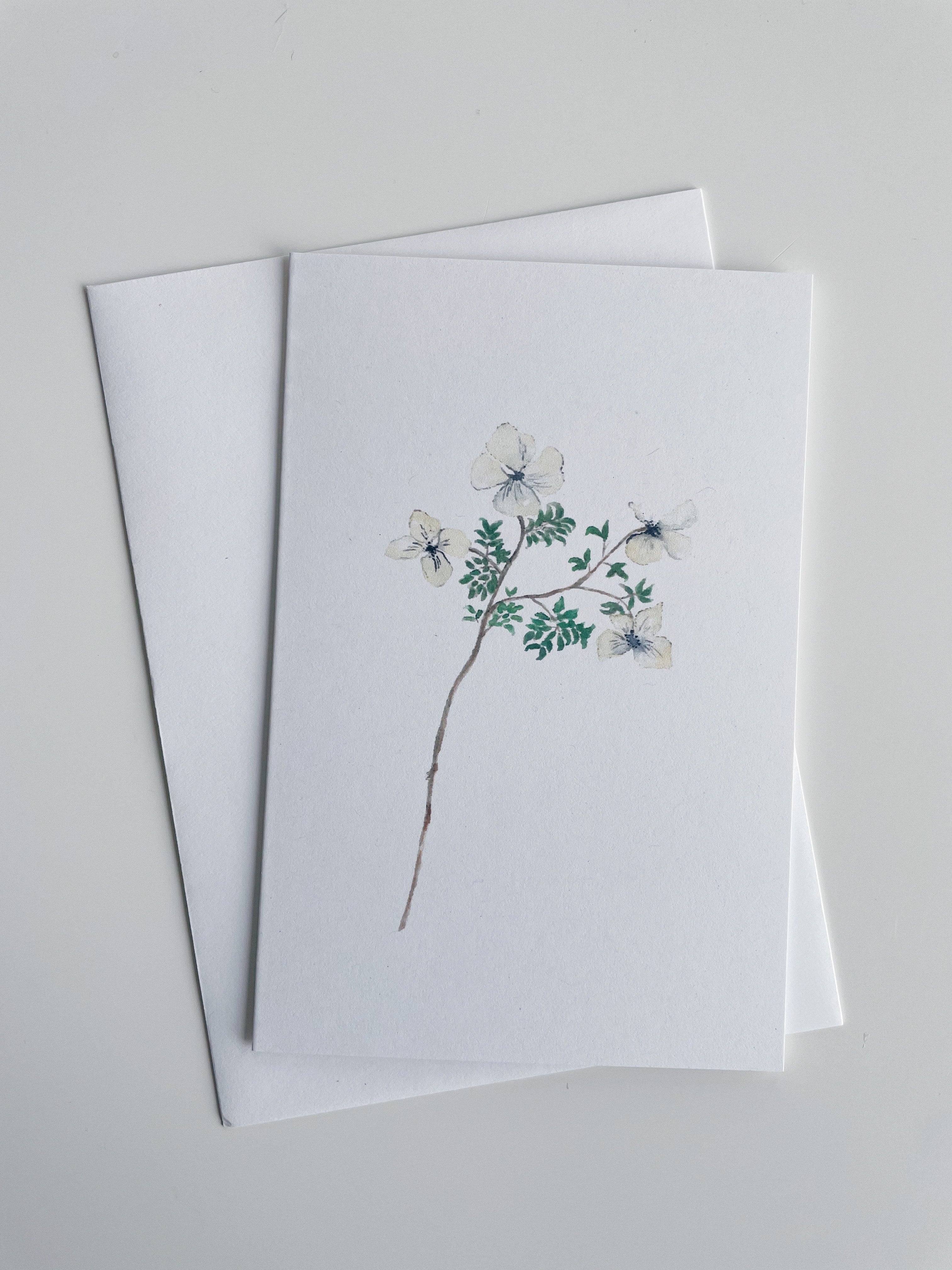 Winter flower - greeting card