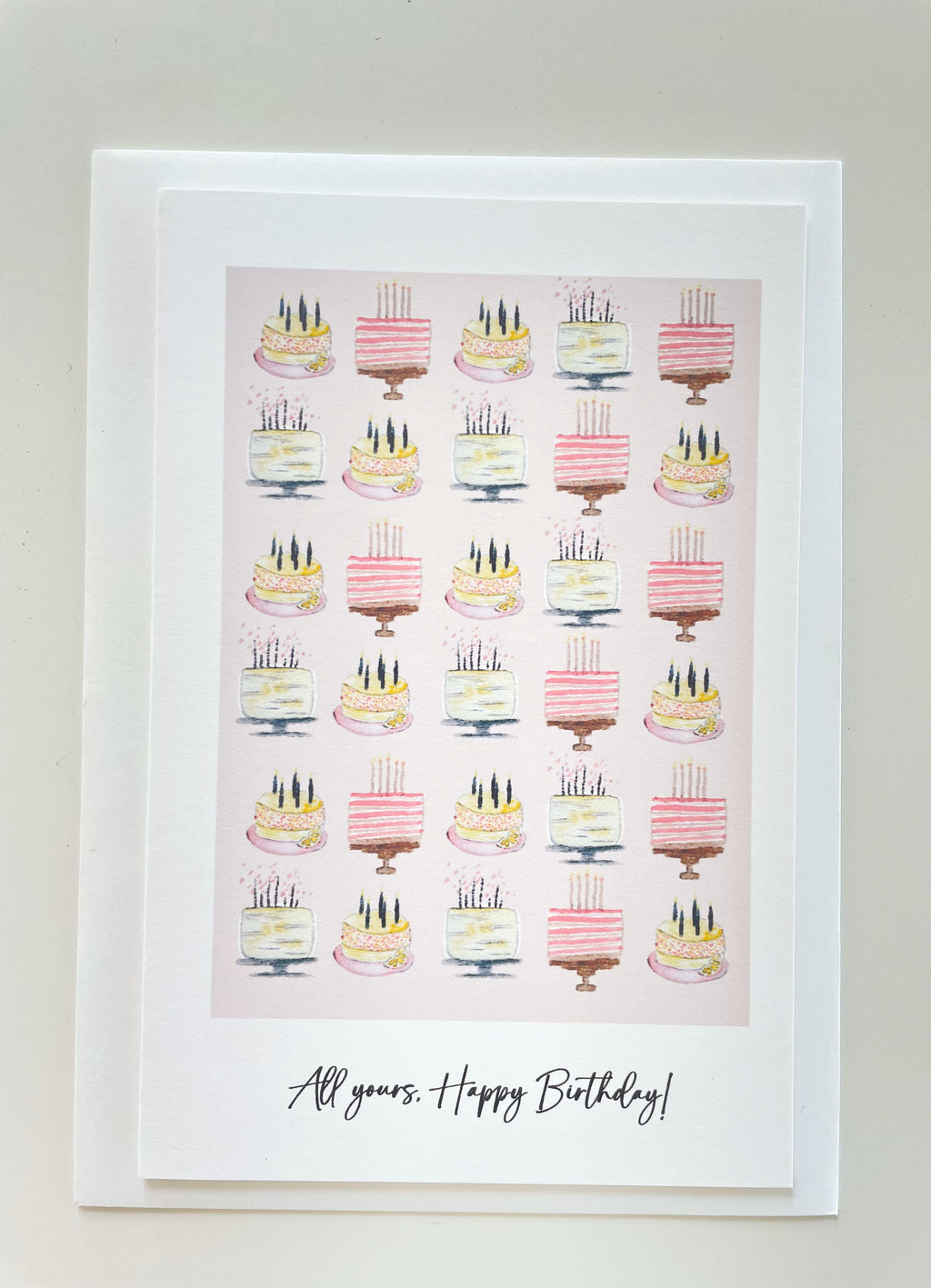 Happy birthday cards with cute illustrations