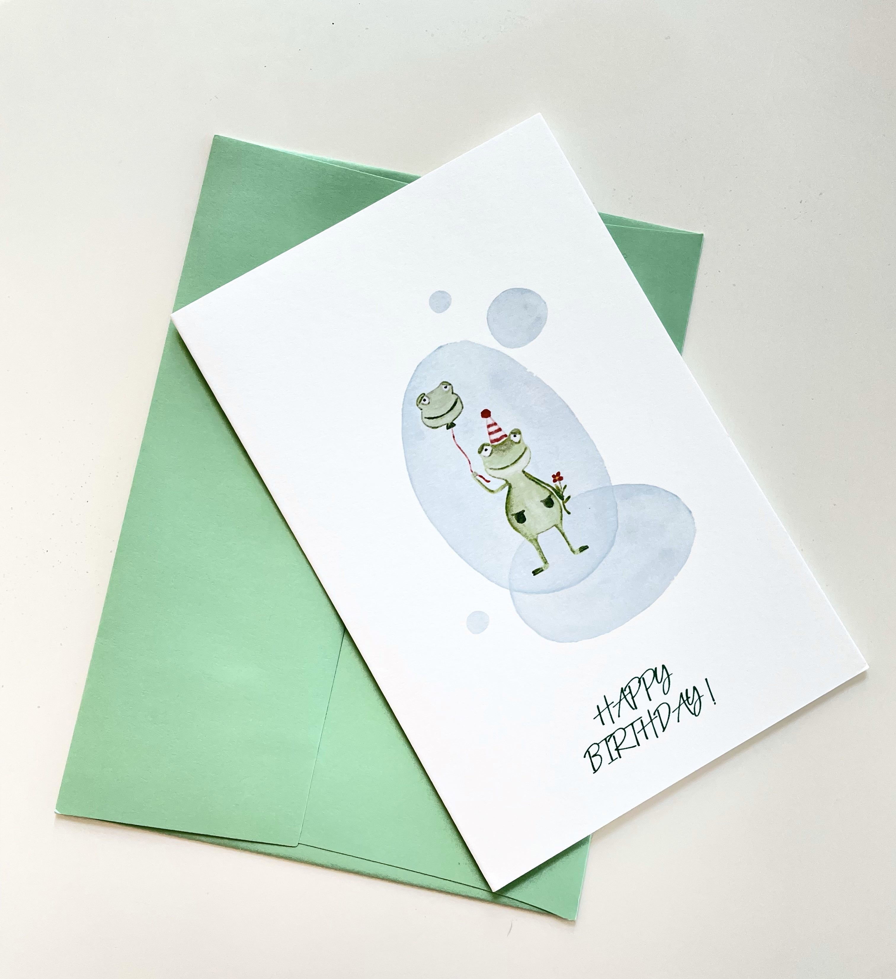 Happy birthday cards with cute illustrations