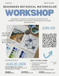 Botanical watercolor workshop at my studio
