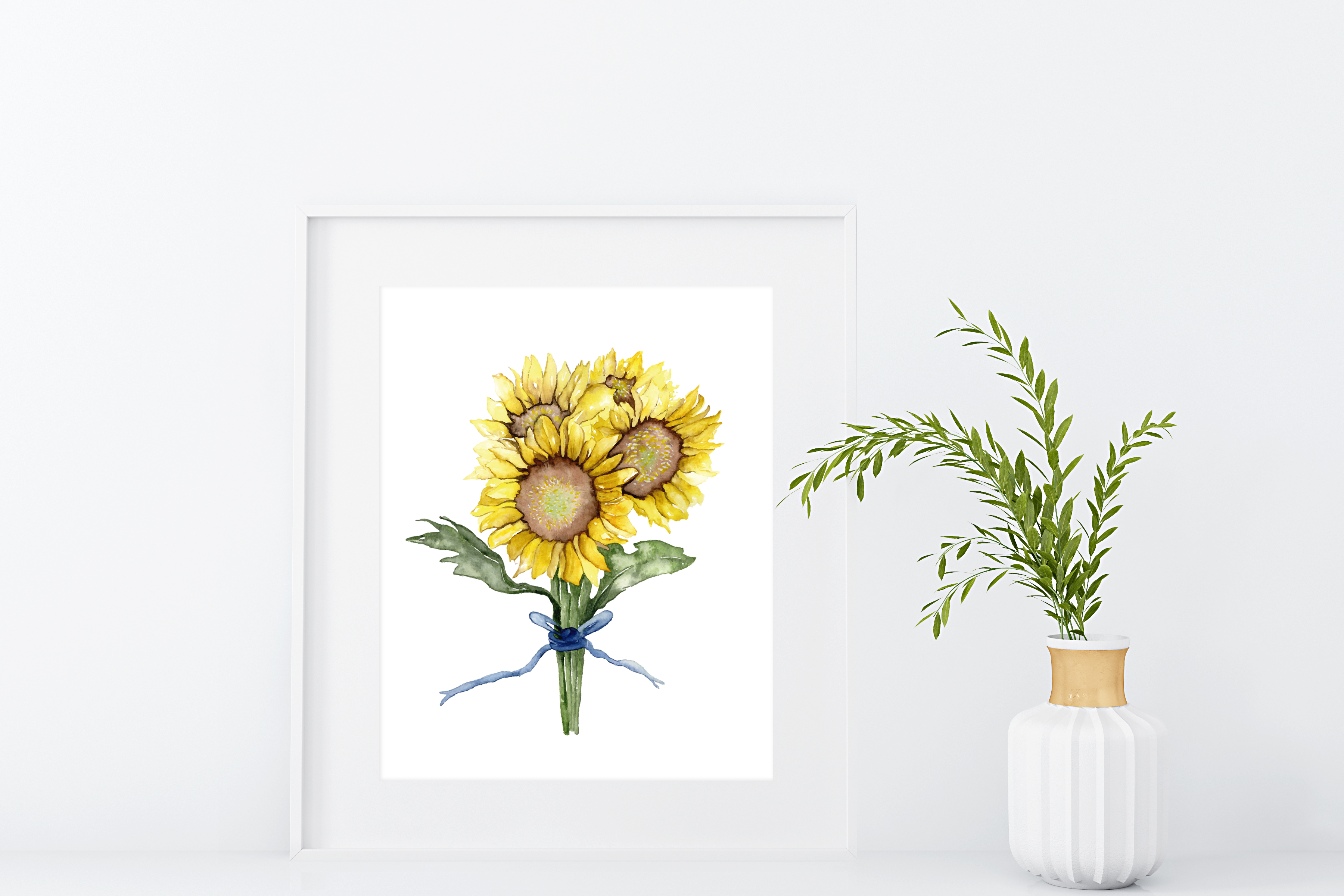 Sunflower bouquet - art print