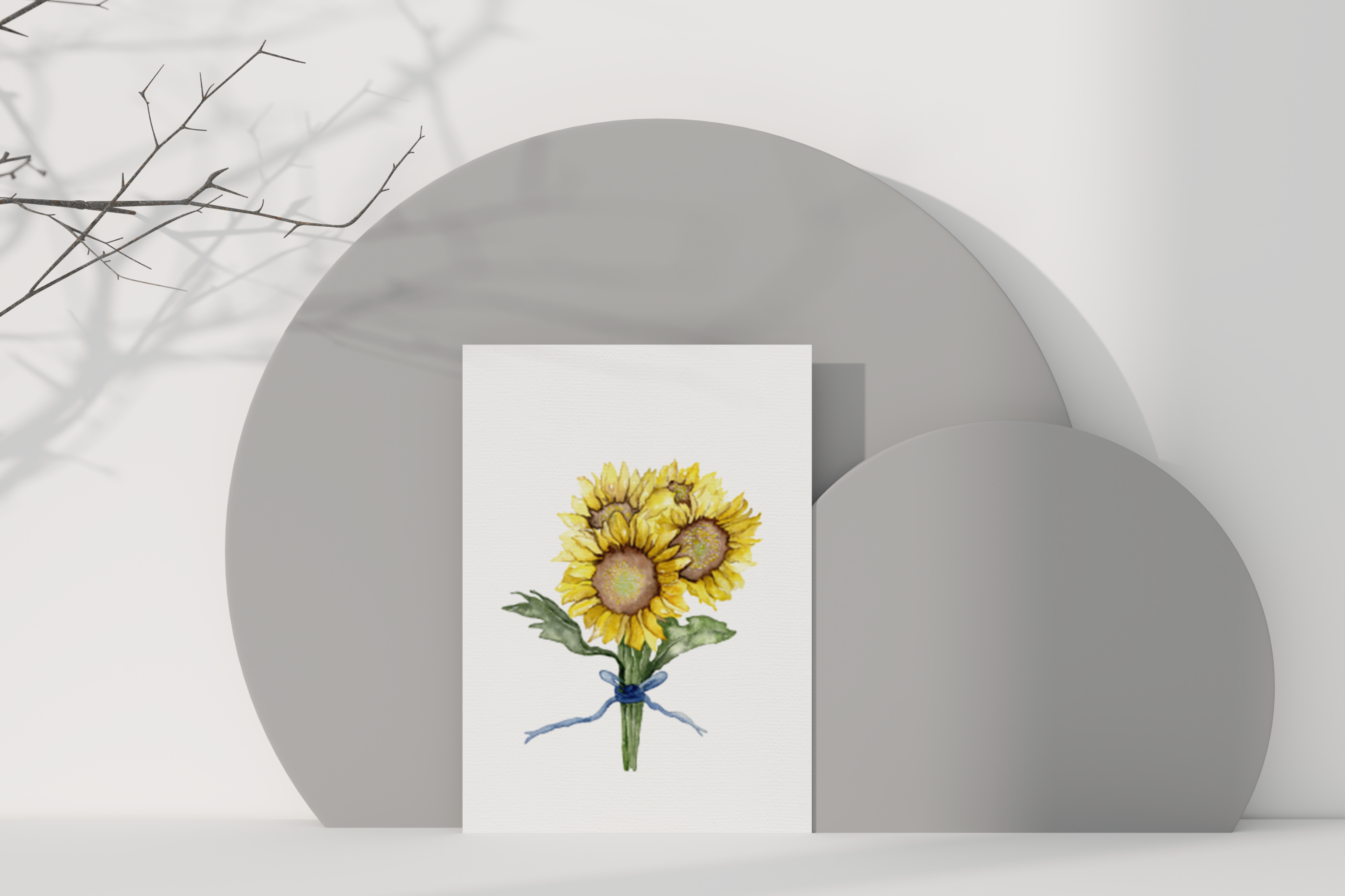 Sunflower bouquet - greeting card