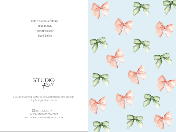 Tiny bows - greeting card